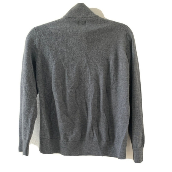 UNTUCKit Mens Size Large Gray Merino Wool 1/4 Zip Long Sleeve Pullover Sweater - Picture 3 of 4